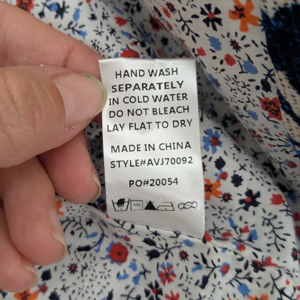 Avara Natasha Jacket Blue White Retro Inspired Cropped Snap Button Embroidery M - Picture 11 of 11